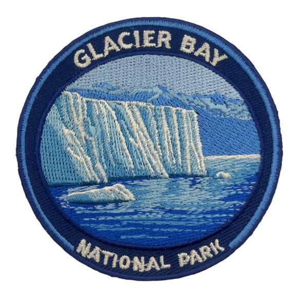 Glacier Bay National Park Patch 3 Inch Embroidered Iron On Travel Badge - Picture 2 of 4